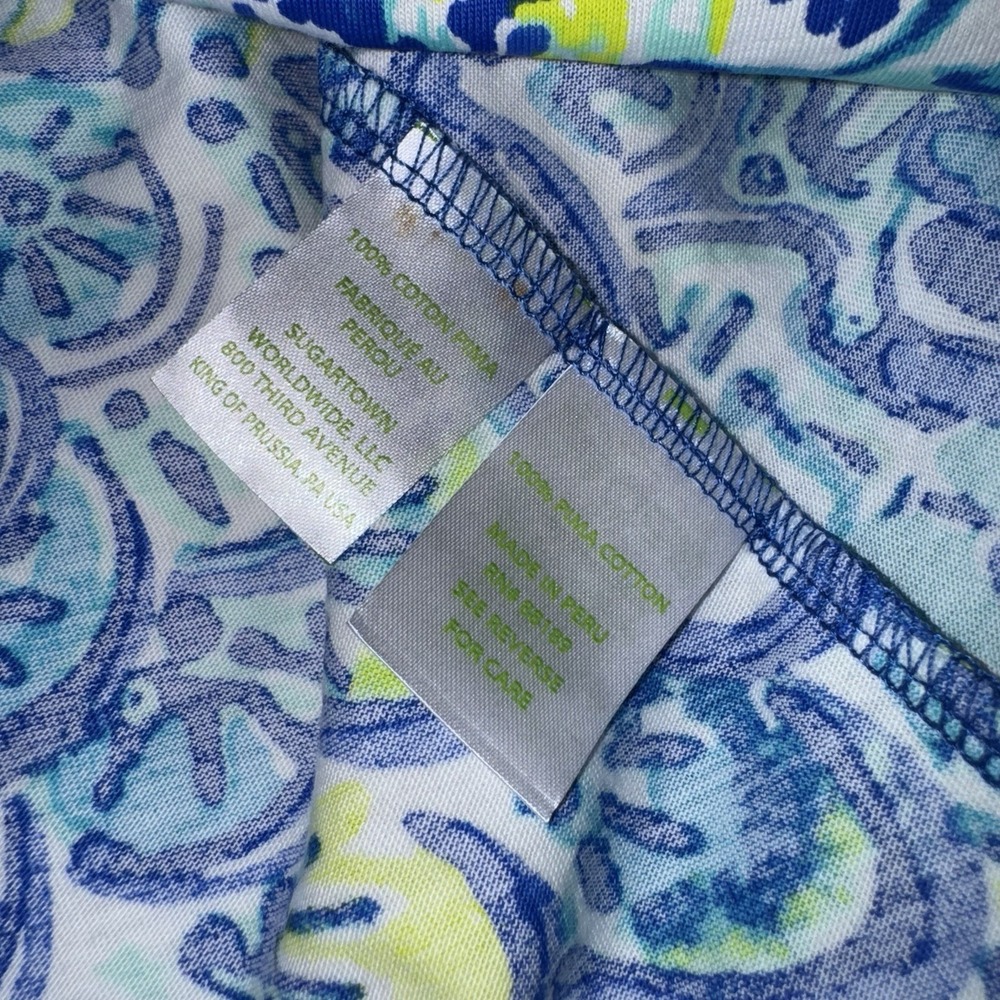 NWT Lilly Pulitzer Erin Dress Blue Crush After Party Size XL Pima Cotton Vibrant - Picture 7 of 9